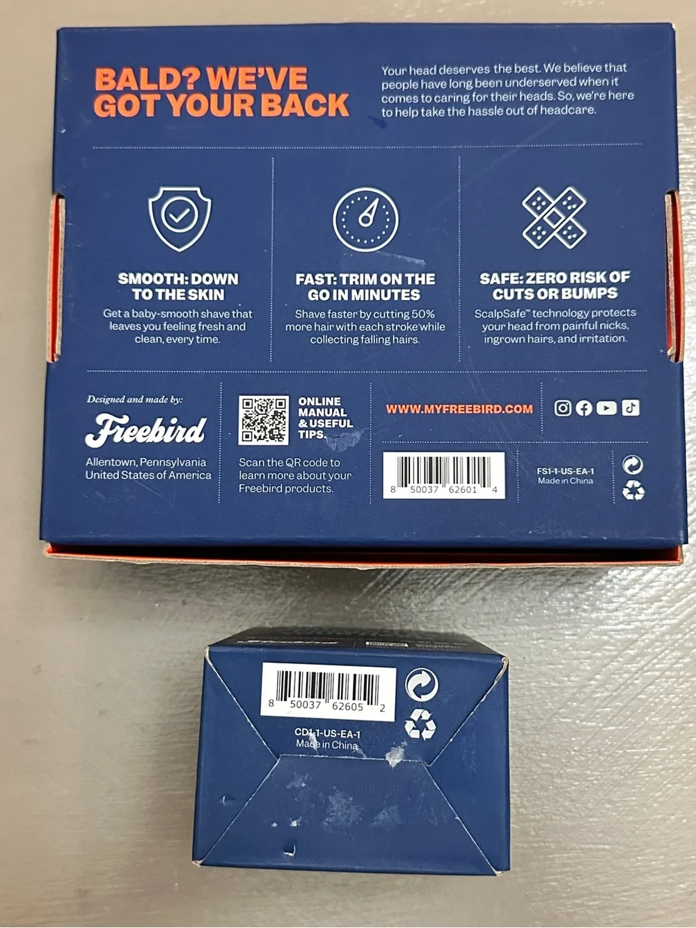 Freebird FlexSeries Electric Head Shaver Kit + Charging Dock - Open Box New